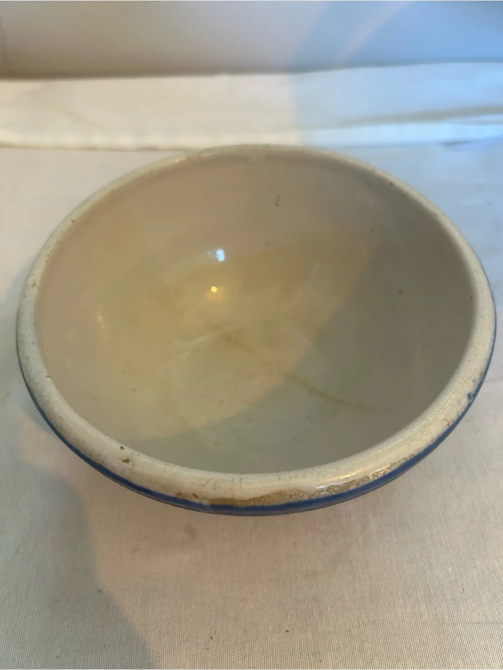 Uhl pottery stoneware Blue mixing Bowl